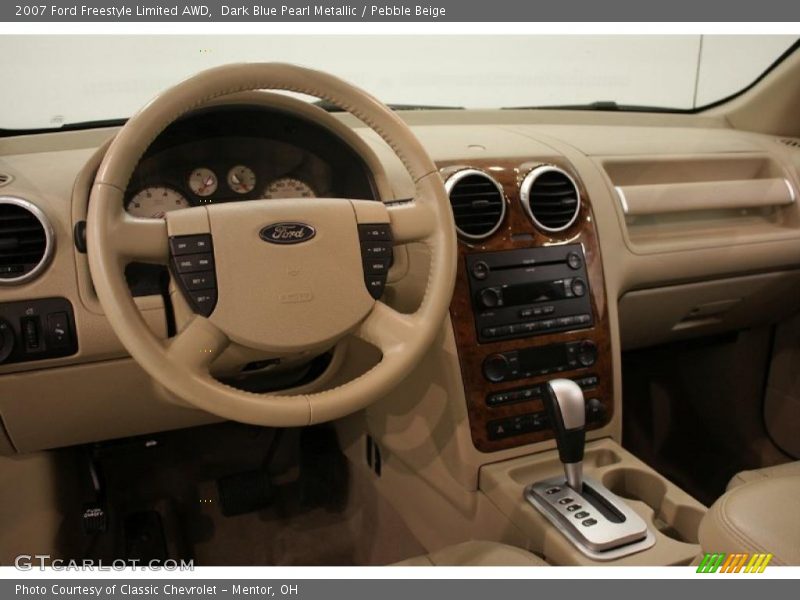 Dark Blue Pearl Metallic / Pebble Beige 2007 Ford Freestyle Limited AWD
