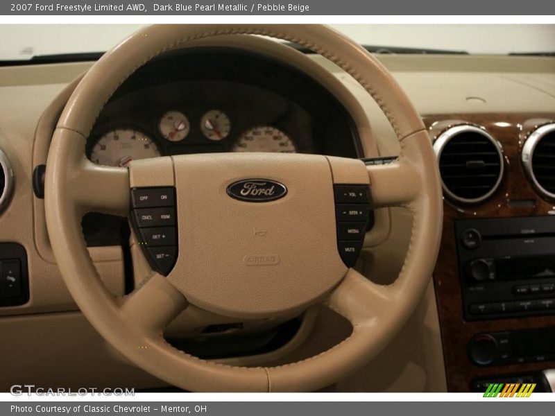 Dark Blue Pearl Metallic / Pebble Beige 2007 Ford Freestyle Limited AWD