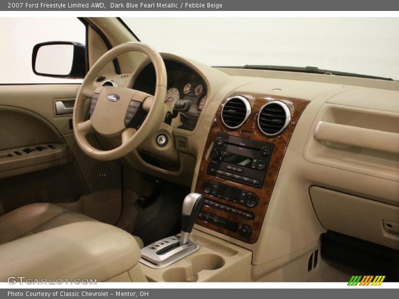 Dark Blue Pearl Metallic / Pebble Beige 2007 Ford Freestyle Limited AWD