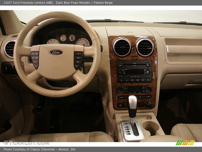 Dark Blue Pearl Metallic / Pebble Beige 2007 Ford Freestyle Limited AWD