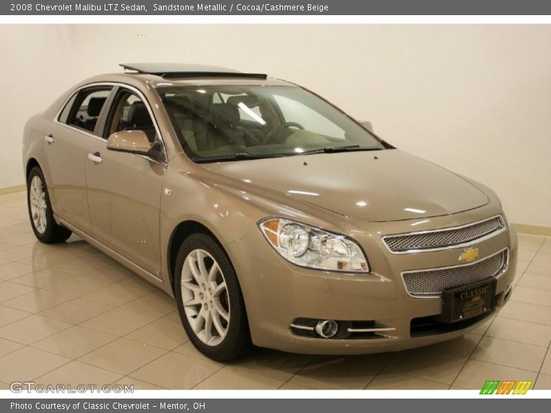 Sandstone Metallic / Cocoa/Cashmere Beige 2008 Chevrolet Malibu LTZ Sedan