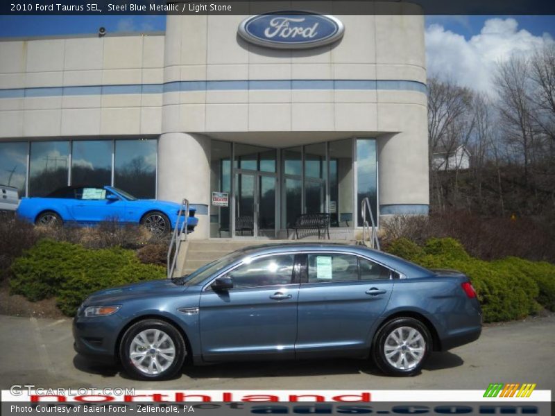 Steel Blue Metallic / Light Stone 2010 Ford Taurus SEL