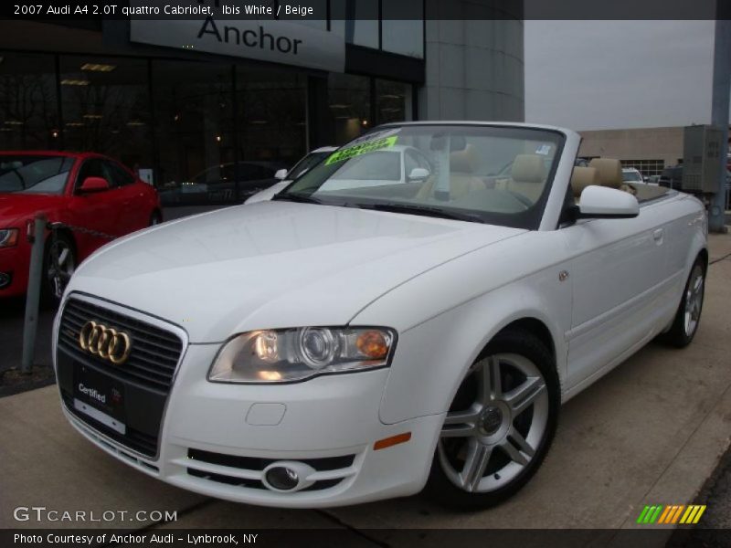 Ibis White / Beige 2007 Audi A4 2.0T quattro Cabriolet