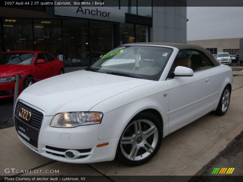 Ibis White / Beige 2007 Audi A4 2.0T quattro Cabriolet