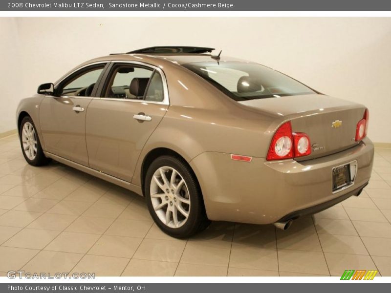 Sandstone Metallic / Cocoa/Cashmere Beige 2008 Chevrolet Malibu LTZ Sedan