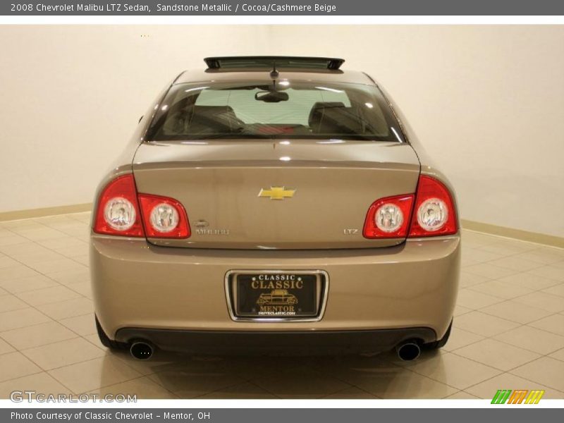 Sandstone Metallic / Cocoa/Cashmere Beige 2008 Chevrolet Malibu LTZ Sedan