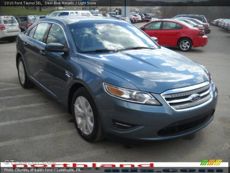 Steel Blue Metallic / Light Stone 2010 Ford Taurus SEL