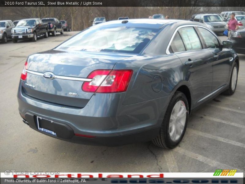 Steel Blue Metallic / Light Stone 2010 Ford Taurus SEL