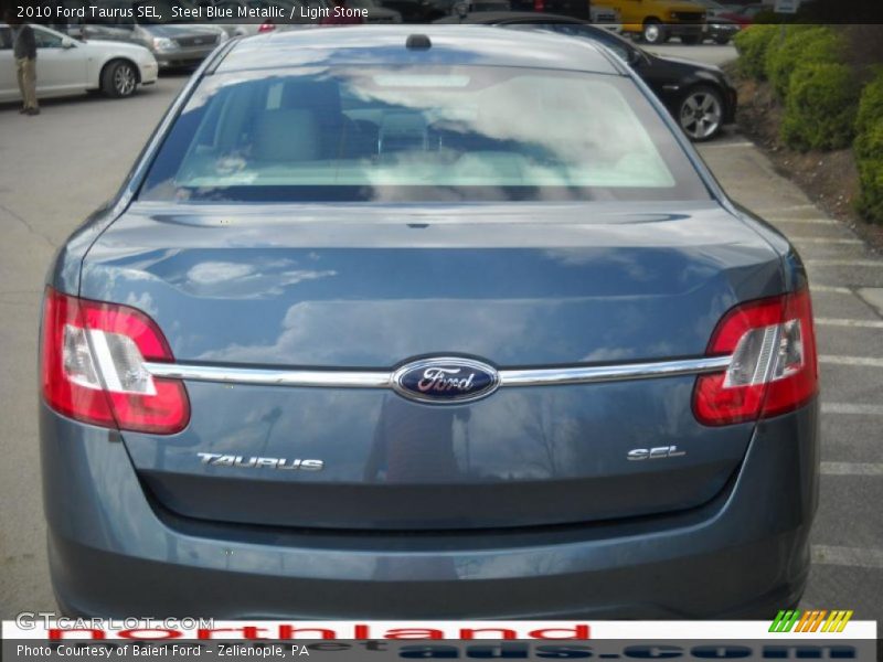 Steel Blue Metallic / Light Stone 2010 Ford Taurus SEL