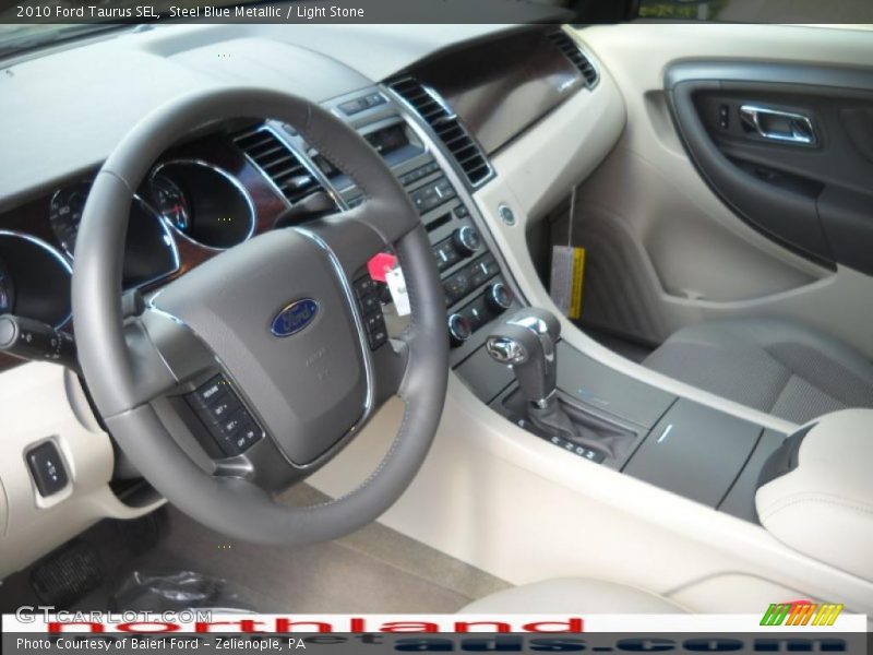 Steel Blue Metallic / Light Stone 2010 Ford Taurus SEL