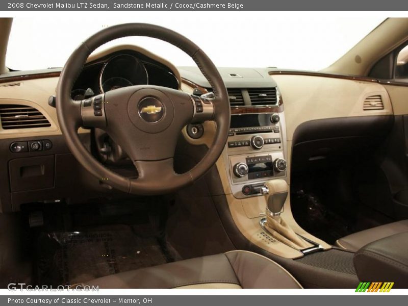 Sandstone Metallic / Cocoa/Cashmere Beige 2008 Chevrolet Malibu LTZ Sedan