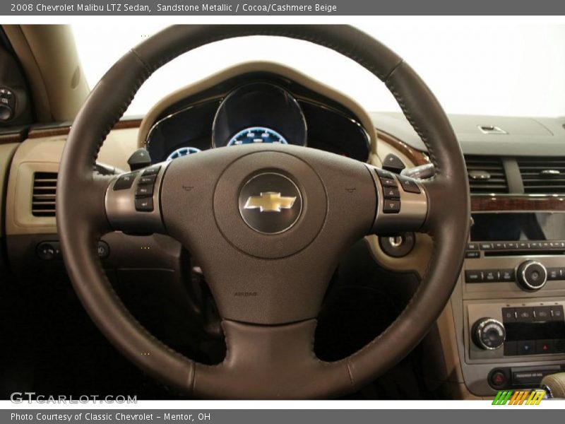 Sandstone Metallic / Cocoa/Cashmere Beige 2008 Chevrolet Malibu LTZ Sedan