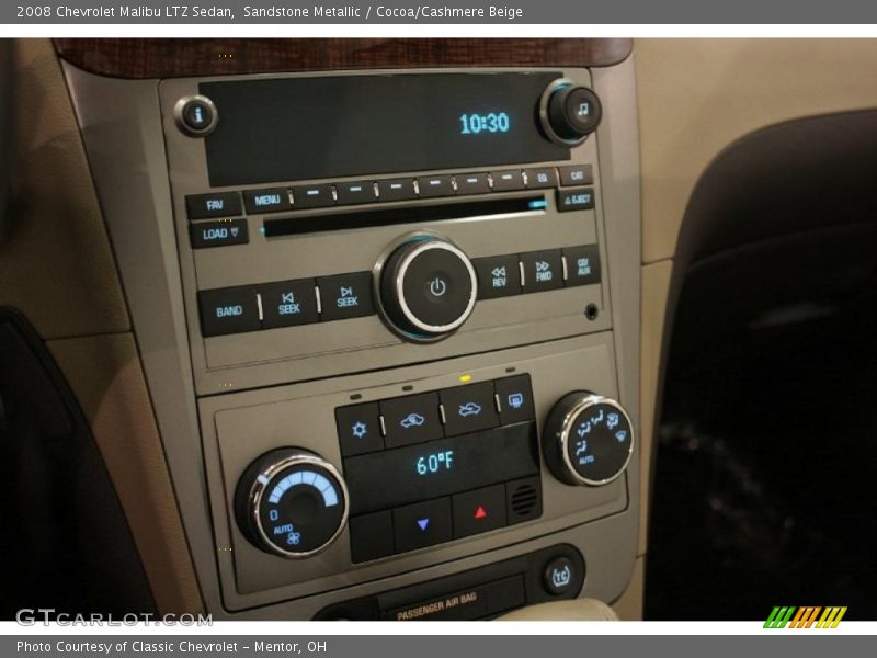 Sandstone Metallic / Cocoa/Cashmere Beige 2008 Chevrolet Malibu LTZ Sedan