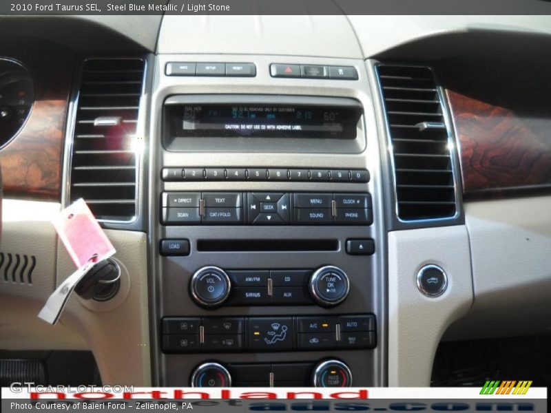 Steel Blue Metallic / Light Stone 2010 Ford Taurus SEL