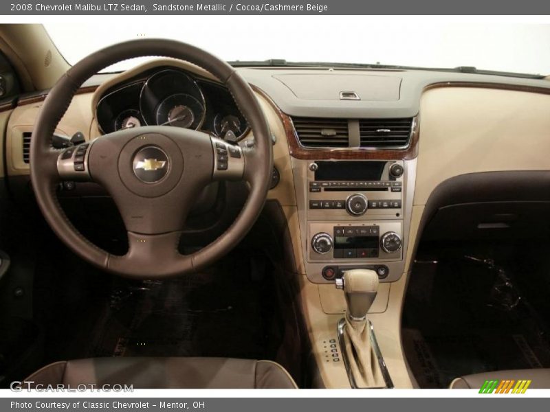 Sandstone Metallic / Cocoa/Cashmere Beige 2008 Chevrolet Malibu LTZ Sedan