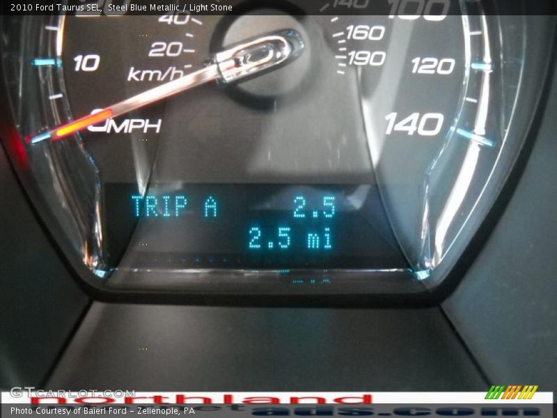 Steel Blue Metallic / Light Stone 2010 Ford Taurus SEL
