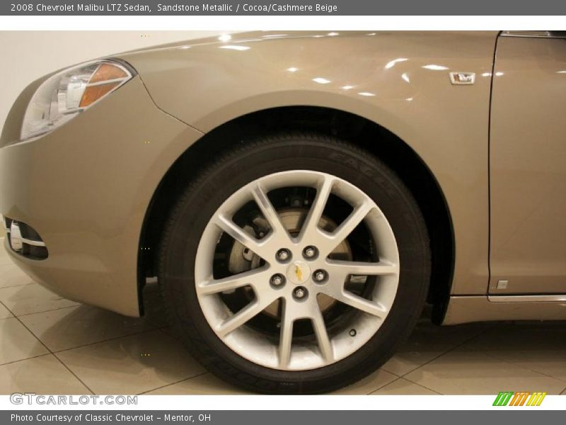 Sandstone Metallic / Cocoa/Cashmere Beige 2008 Chevrolet Malibu LTZ Sedan
