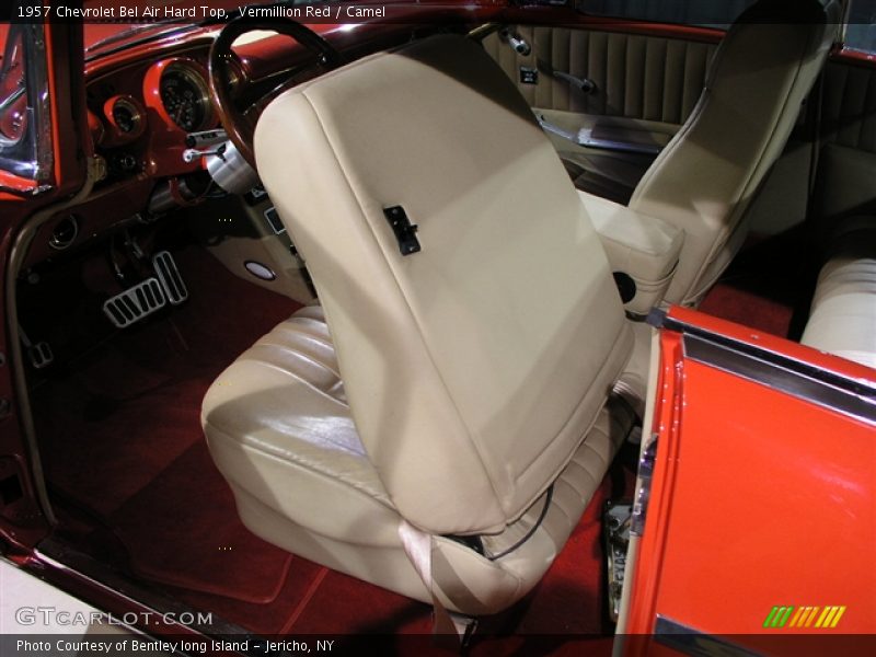 Vermillion Red / Camel 1957 Chevrolet Bel Air Hard Top