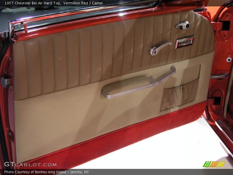 Vermillion Red / Camel 1957 Chevrolet Bel Air Hard Top
