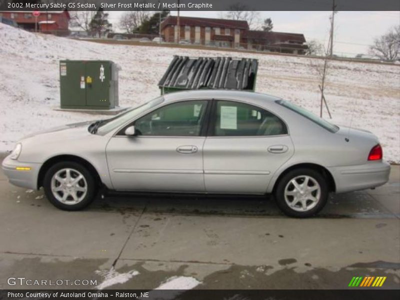 Silver Frost Metallic / Medium Graphite 2002 Mercury Sable GS Sedan