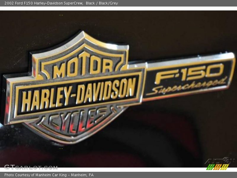 Black / Black/Grey 2002 Ford F150 Harley-Davidson SuperCrew