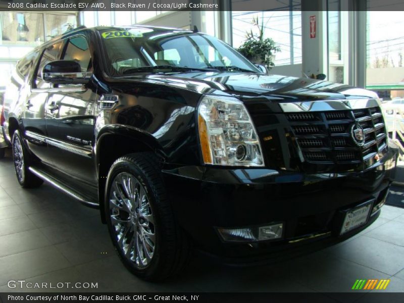 Black Raven / Cocoa/Light Cashmere 2008 Cadillac Escalade ESV AWD