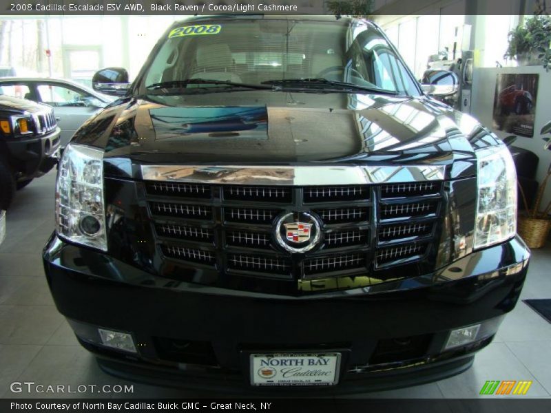 Black Raven / Cocoa/Light Cashmere 2008 Cadillac Escalade ESV AWD