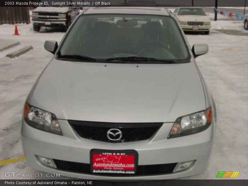 Sunlight Silver Metallic / Off Black 2003 Mazda Protege ES