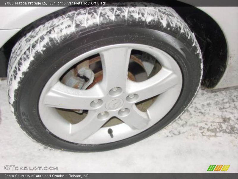 Sunlight Silver Metallic / Off Black 2003 Mazda Protege ES