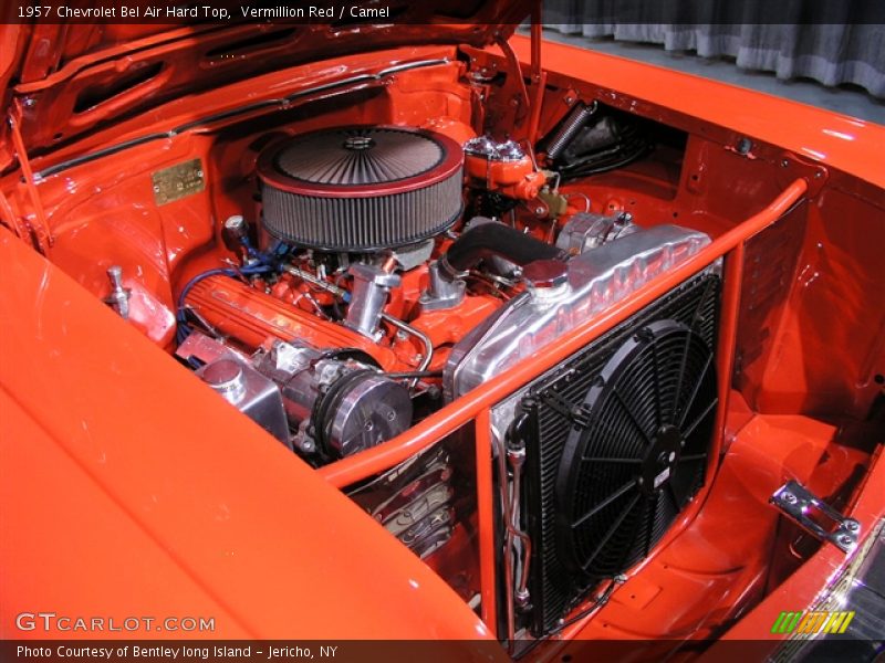 Vermillion Red / Camel 1957 Chevrolet Bel Air Hard Top