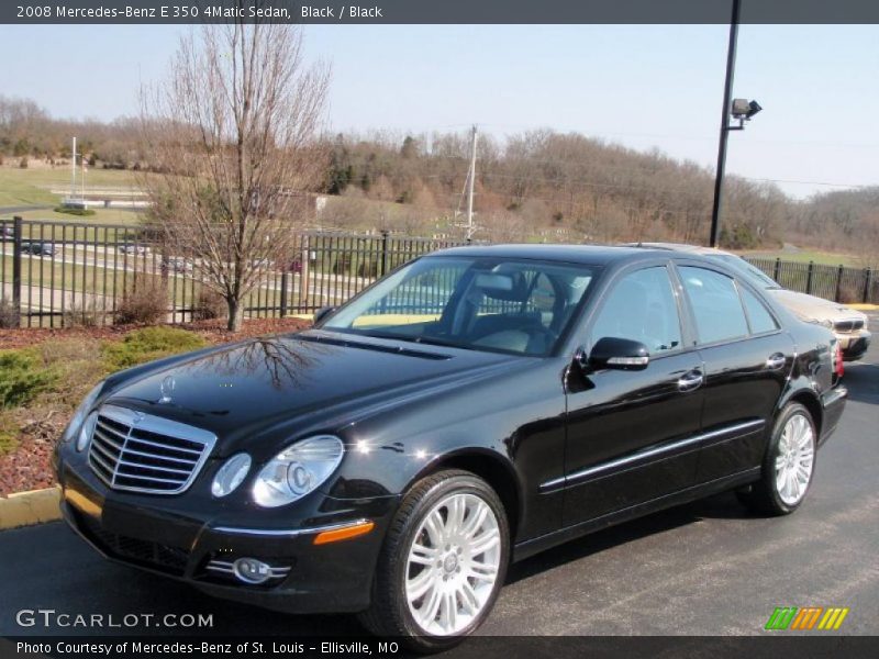 Black / Black 2008 Mercedes-Benz E 350 4Matic Sedan