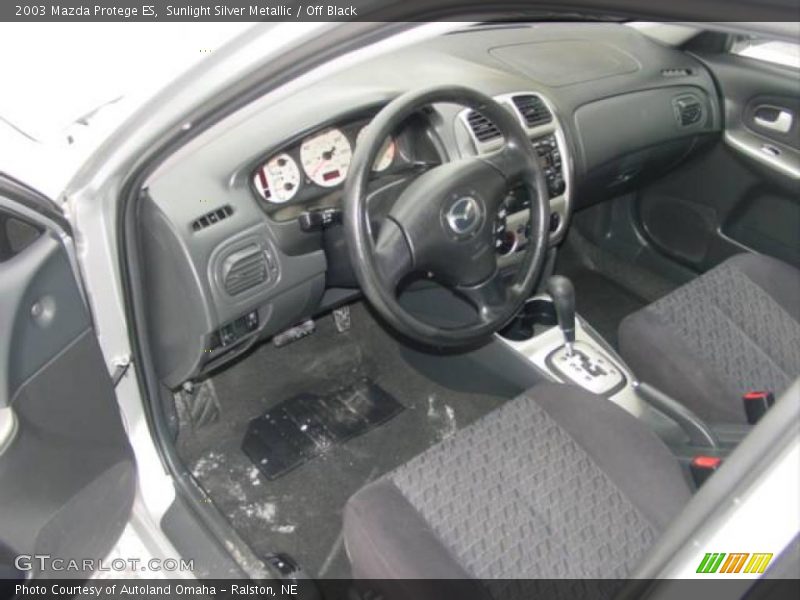 Sunlight Silver Metallic / Off Black 2003 Mazda Protege ES