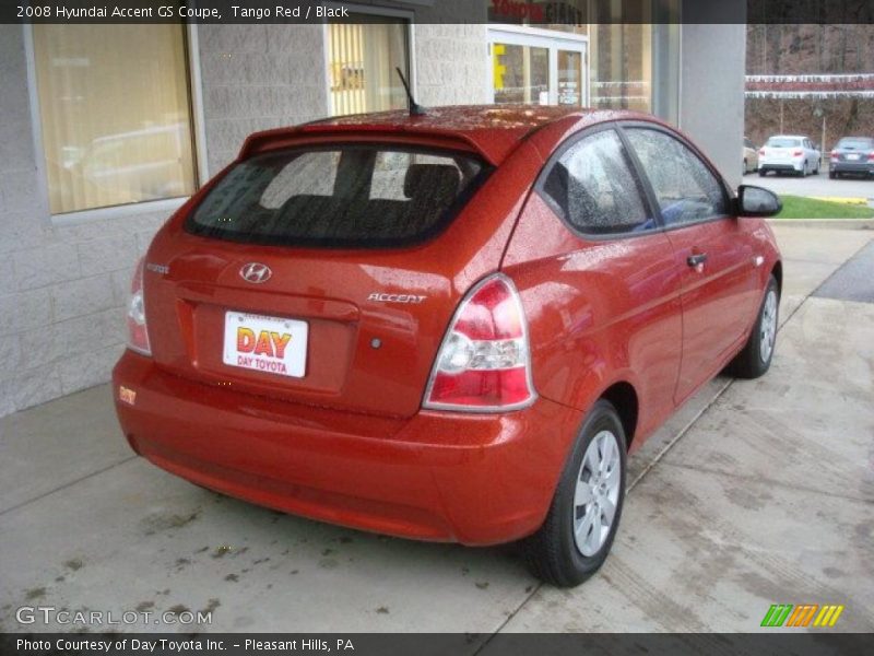 Tango Red / Black 2008 Hyundai Accent GS Coupe