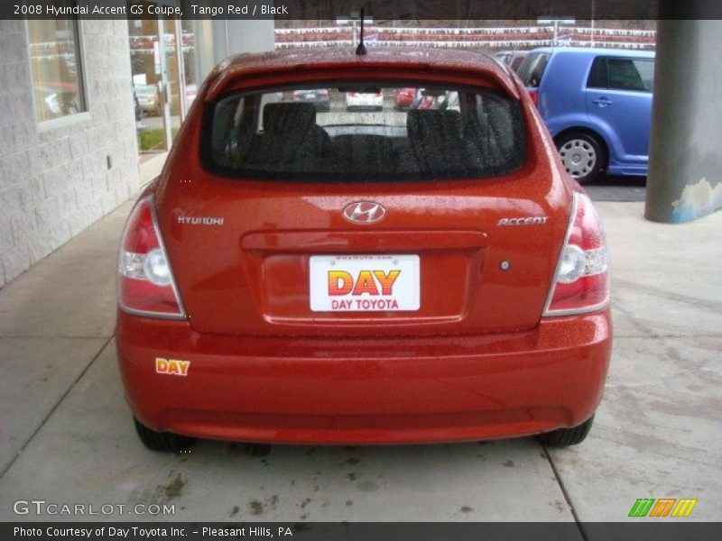 Tango Red / Black 2008 Hyundai Accent GS Coupe