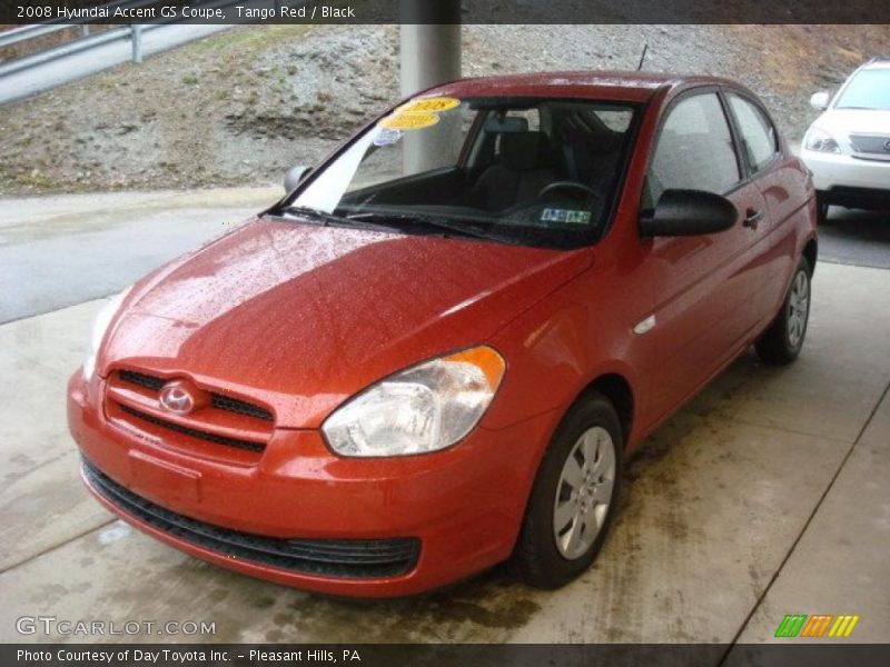 Tango Red / Black 2008 Hyundai Accent GS Coupe
