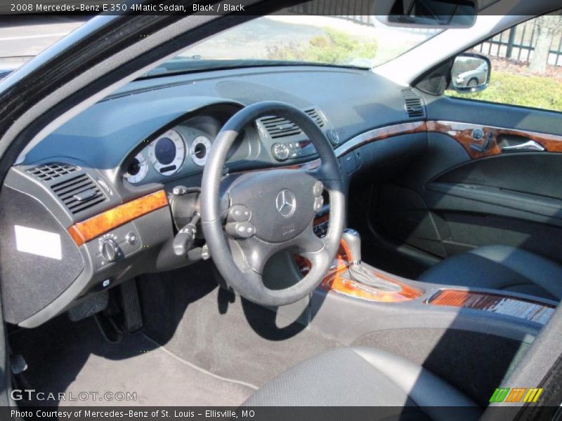 Black / Black 2008 Mercedes-Benz E 350 4Matic Sedan