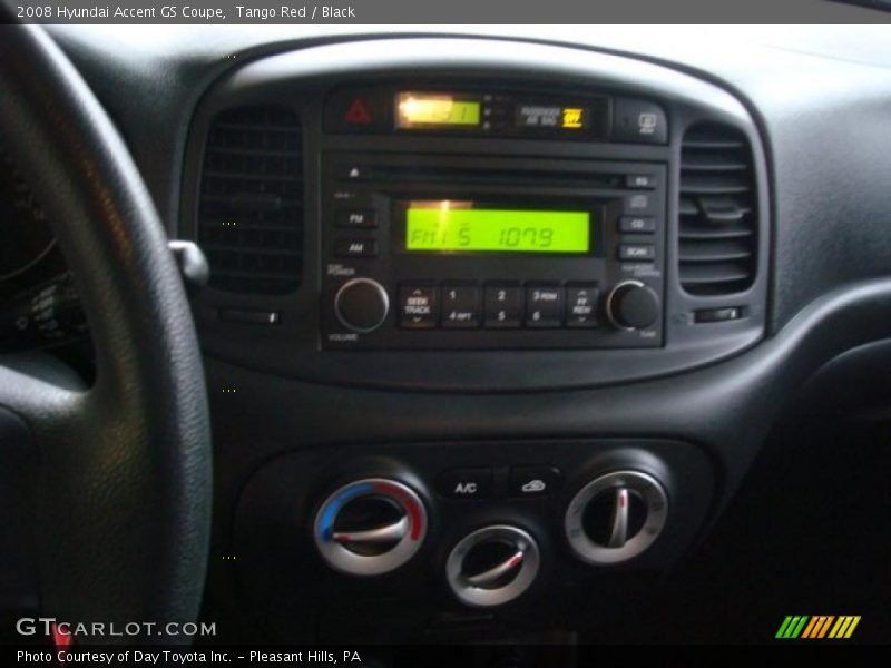 Tango Red / Black 2008 Hyundai Accent GS Coupe