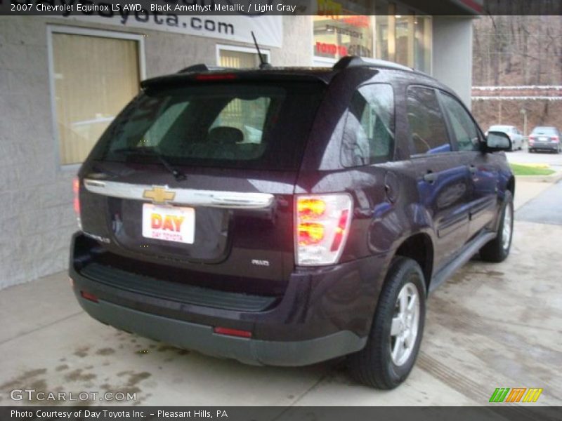 Black Amethyst Metallic / Light Gray 2007 Chevrolet Equinox LS AWD
