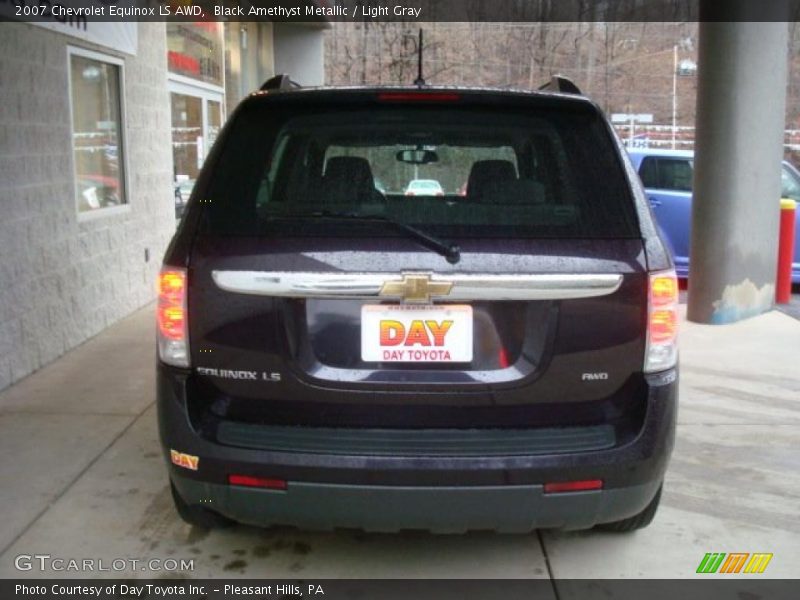 Black Amethyst Metallic / Light Gray 2007 Chevrolet Equinox LS AWD