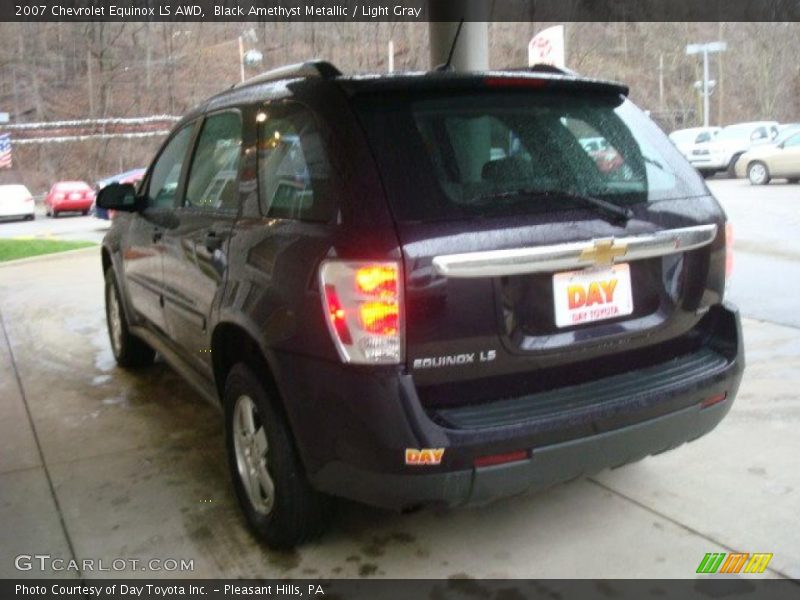Black Amethyst Metallic / Light Gray 2007 Chevrolet Equinox LS AWD