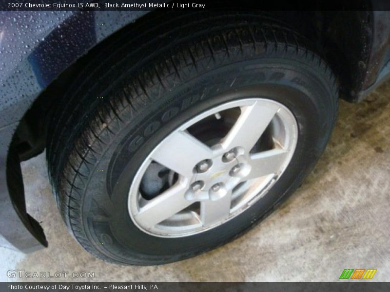 Black Amethyst Metallic / Light Gray 2007 Chevrolet Equinox LS AWD