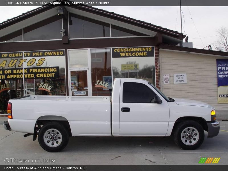 Summit White / Neutral 2006 GMC Sierra 1500 SL Regular Cab