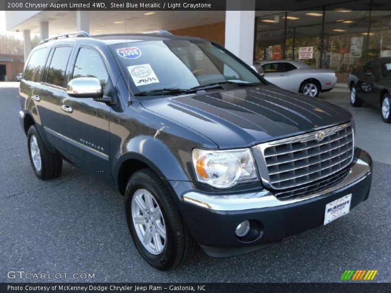 Steel Blue Metallic / Light Graystone 2008 Chrysler Aspen Limited 4WD