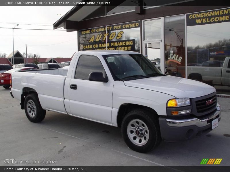 Summit White / Neutral 2006 GMC Sierra 1500 SL Regular Cab