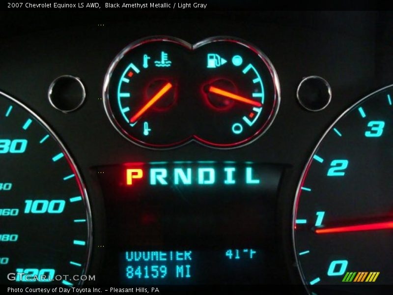 Black Amethyst Metallic / Light Gray 2007 Chevrolet Equinox LS AWD