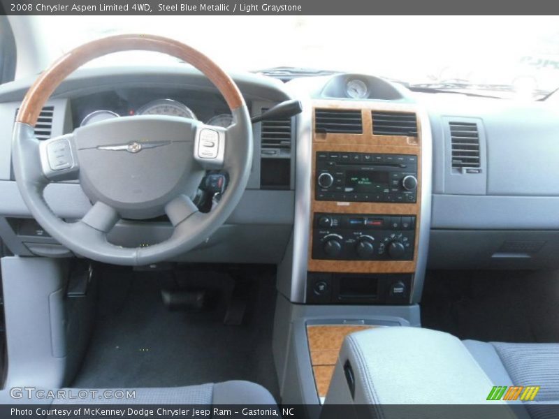Steel Blue Metallic / Light Graystone 2008 Chrysler Aspen Limited 4WD