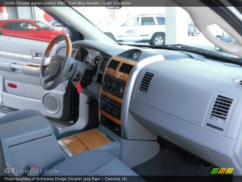 Steel Blue Metallic / Light Graystone 2008 Chrysler Aspen Limited 4WD