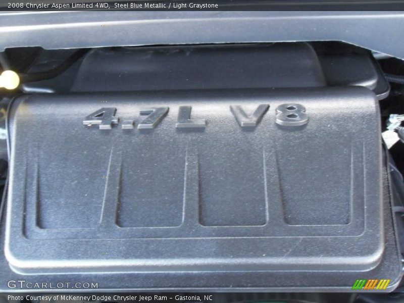 Steel Blue Metallic / Light Graystone 2008 Chrysler Aspen Limited 4WD