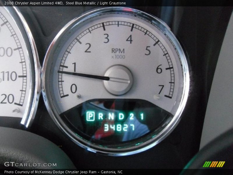 Steel Blue Metallic / Light Graystone 2008 Chrysler Aspen Limited 4WD