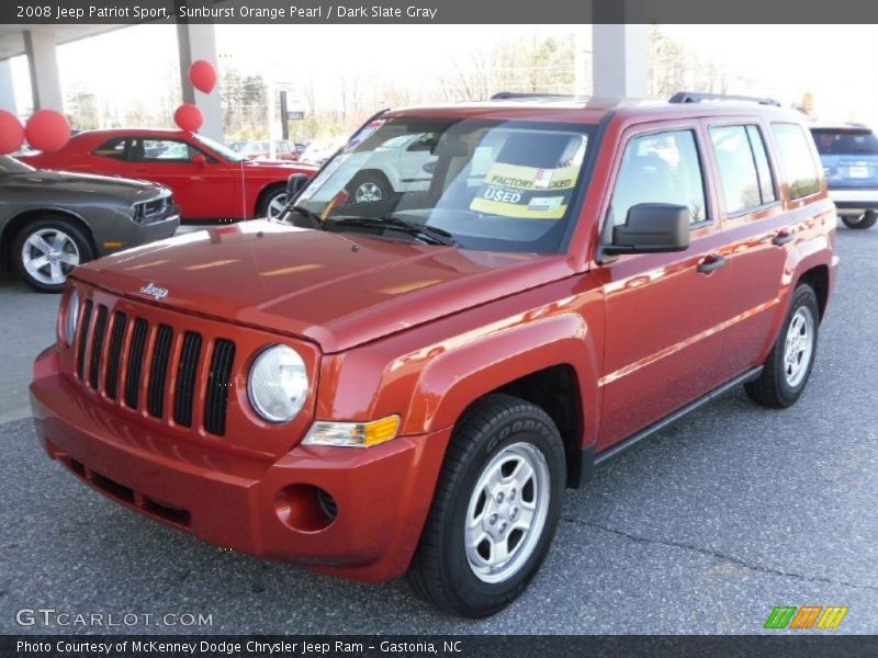 Sunburst Orange Pearl / Dark Slate Gray 2008 Jeep Patriot Sport